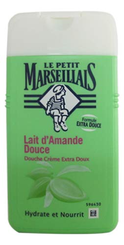 Le Petit Marseillais 1 Bottle of Body Wash Your Choice, French Shower Cream 6 Varieties 250ml (8.4oz) (Lait d'Amande Douce (Sweet Almond Milk))