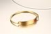 (Free Engraving) Stainless Steel Medical Alert ID Bangle Bracelet,Gold Plated,7.5