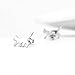 LUHE Cat Earrings Sterling Silver Cute Hypoallergenic Kitten Cat Jewelry for Women (Cat stud earrings)