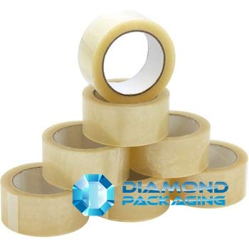 Diamond Packaging - 144 Rolls 48mm x 66M Clear Parcel Packing Tape Provides a Strong Secure and Sticky Seal