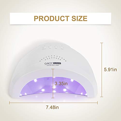 GAOY Fast Curing Nail Lamp Professional Salongraded UV LED Nail Curing Light with Powerful 30