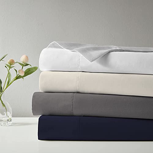 Purity Home Organic 100 Cotton Percale Sheet Set, Twin White, College
