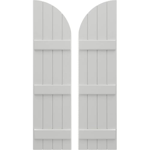 14"W x 84"H Americraft Four Board (3 Batten) Joined Exterior Real Wood Joined B…