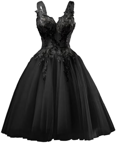 gothic short wedding dress Gothic Chiffon Black Short Wedding Dress  Adela Designs
