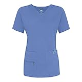Adar Indulgence Womens Jr. Fit Enhanced V-neck Scrub Top