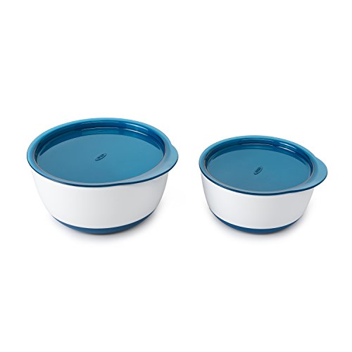 OXO Tot Small/Large Bowl Set with Snap On Lids, Navy