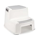 Dual Height Two Step Stool For Kids, Toddler's Stool For Potty Training , Baby Exercise Step Stools For Using In The Bathroom / Kitchen / Toilet ,Soft-Grip Steps Provide Comfort and Safety - By Vicsou