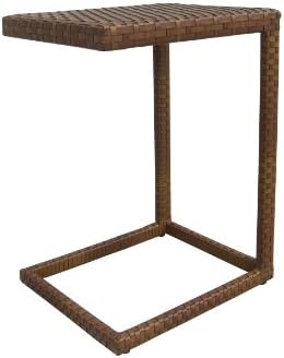 Panama Jack St Barths End Table, Viro Fiber Brown Pine Finish