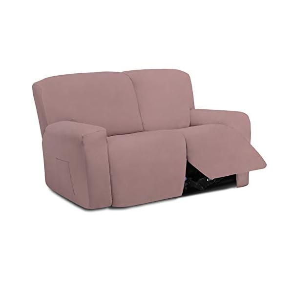 EasyGoing 6 Pieces Microfiber Stretch Sectional Recliner Sofa