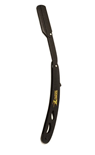 Classic Samurai CS-102 Matte Black Folding Straight Razor 