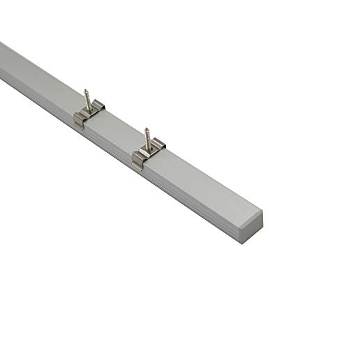 hunhun 10-Pack 3.3ft/1Meter Plus-Size U Shape LED Aluminum Channel System with Milky Cover, End Caps and Mounting Clips, Aluminum Profile for LED Strip Light, Special for Philips Hue Strip