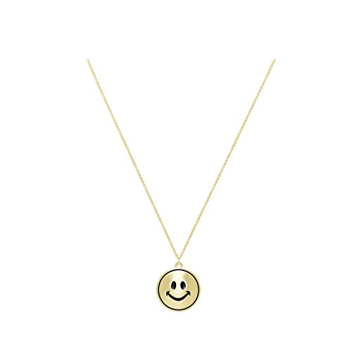 D EXCEED Girls Gold Chain Smile Pendant Necklace 18″