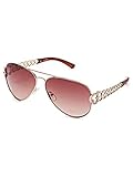 GuessFactory Chain-Link Aviator Sunglasses
