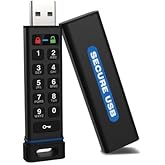 ClevX SecureData SecureUSB KP 128GB Hardware Encrypted USB 3.0 Flash Drive FIPS 140-2 Level 3 Unlock via Keypad TAA Compliant, CJIS, HIPAA, CMMC, GDPR Compliant, Works with Mac and Win Free AV