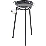 Mabel Home Paella Pan + Paella Burner and Stand Set + Complete Paella Kit for up to 6 to 8 Servings - 11.80 inch Gas Burner +