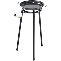 Mabel Home Paella Pan + Paella Burner and Stand Set + Complete Paella Kit for up to 6 to 8 Servings - 11.80 inch Gas…