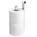 mDesign Aluminum Metal Over The Tank Toilet Tissue Paper Roll Holder Dispenser and Reserve for Bathroom Storage and Organization - Hanging - Space Saving Design, Holds 2 Rolls - Rust Free - Silver