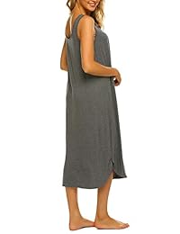 Ekouaer - Camisón sin mangas para mujer (tallas S-XXL)