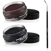 Inglot Eyeliner Bundle - AMC Eyeliner Gel 90, AMC Eyeliner Gel 77 and Brush 30T (3-piece)