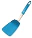 StarPack Premium Flexible Large Silicone Turner Spatula - High Heat Resistant to 600°F, Hygienic One Piece Design, Non Stick Rubber Kitchen Utensil for Fish, Eggs, Pancakes, Cookies & more (Teal Blue