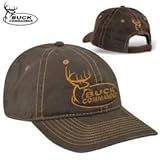 Buck Commander - Brown with Gold Embroidered Logo - Hunting Cap Hat