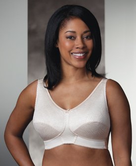 Full Support Embossed Softcup Pocket/Post-Mastectomy Bra -- Naturalwear 