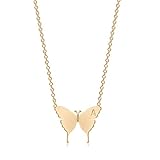 MEVECCO Gold Dainty Initial Necklace 18K Gold