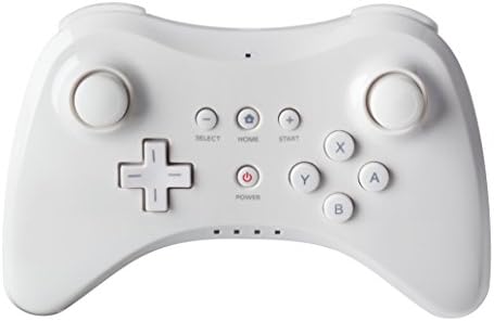 Wii U Pro Controller Gamepad | White | Wireless + Rechargeable Bluetooth | Dual Analog Joystick by Gentoo