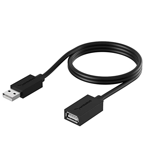 SABRENT 22AWG USB 2.0 Extension Cable - A-Male to A-Female [Black] 3 Feet (CB-2030)