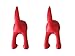 IKEA Bastis (BÄSTIS) dog cat pet leashes two loaded four loaded six mounted hanger hook a variety of colors (2, Red)