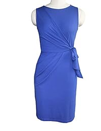 Zalalus - Vestido elegante sin mangas, informal, con corbata frontal, para mujer