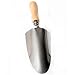 Cate’s Garden Hand Trowel - Dig, Shovel and Plant - Heavy Duty Stainless Steel Garden Spade Tool, Smooth Vintage-Style Natural Ash Wood Handle and Leather Strap