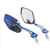Alamor 8Mm 10Mm motorfiets spiegels motor fiets scooter draad achteraanzicht zijspiegel-blauw
