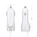 Galaxy S6 Car Charger, iRAG® Ultra Fast USB 2M/6Ft Retractable Coiled Charger with Smart IC Technology for Samsung Galaxy | iPhone, iPad, iPod | Google | Nexus | Motorola | Nokia | HTC | Amazon Fire and More