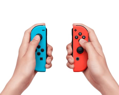 Nintendo, Controle Nintendo Switch, Joy-Con, Esquerdo e Direito, Versátil, Azul Neon e Vermelho Neon