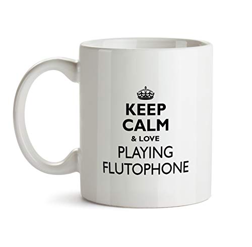 Keep Calm And Love Playing Flutophone Gift Mug - AA34 I Would Rather Funny Theme Themed Quote Saying Coffee Cup - White Novelty Present For Men Women Friend Christmas