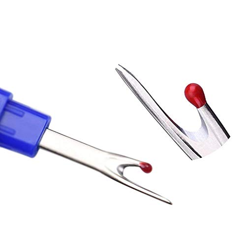 Leather Sewing Tool Set MIUSIE 9 Pcs Leather Sewing Supplies Four Big and Four Small Colorful Handy Seam Rippers with One Red Scissor for Leather Craft Sewing