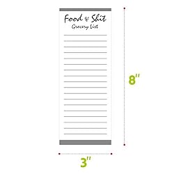 100 Pages Food&Shit Magnetic Back Funny Grocery