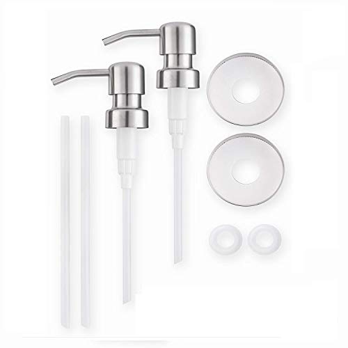 NM 2 Pack Mason Jar Soap Lotion Dispenser Lids & 2 Pack Mason Jar Flower Frog Insert Grid Lids for Regular Mouth Mason,Ball,Canning Jars