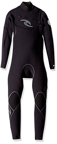 Rip Curl Men's E Bomb Chest Zip 3/2 Wetsuit, Black, Medium