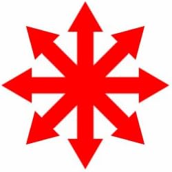 (2x) Chaos Symbol - Red - Decal - Die Cut