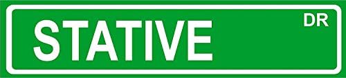 Stative 4" X 18" Aluminum Metal Novelty Street Sign.