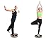 Gradient Fitness Balance Board, Wooden Wobble Board, Circular Non-Slip Physical Therapy Exercise Tool (Black)