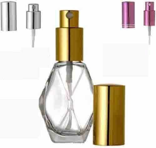 Diamond Spray Bottle. Fine Mist Perfume Cologne Atomizer for Essential Oil Aromatherapy Perfume Cologne Refillable (2 oz. 12 Bottles, Purple)