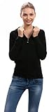 Zip Hoodies for Women - 100% Cashmere - by Citizen Cashmere (Black/White)