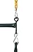 Abeaco Heavy Duty Playground Trapeze Bar with Rings Extra Long 38 Inch Chain Swing Set (Trapeze Bar)