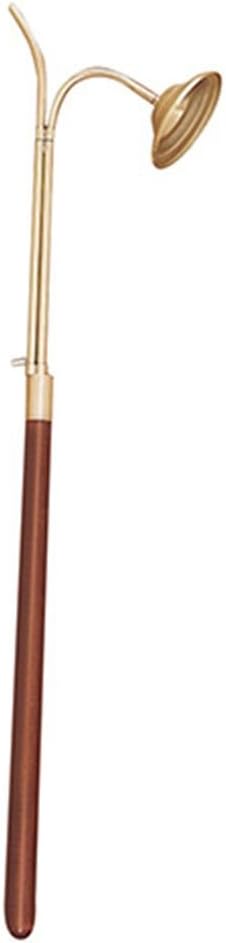 Stratford Chapel Brass Candle Lighter Bell Snuffer with Wood Handle (30 Inch)
