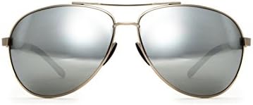 Sodear Strong Impact Full Glare Barrier Uv400 Protection Classic Polarized Sunglasses Silver Mirrored Lens