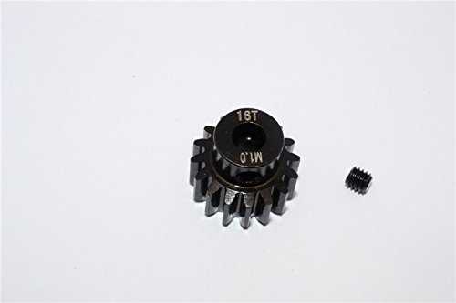 Traxxas X-Maxx 4X4 Upgrade Parts Steel Motor Gear (16T) - 1Pc Black