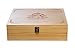 The Luxe Engraved Essential Oil Box (68-Bottles Capacity) – Natural Pine Wooden Travel Case for 5ml-15ml Aromatherapy Bottles, Rollers and Droppers – Smooth Finished Surface